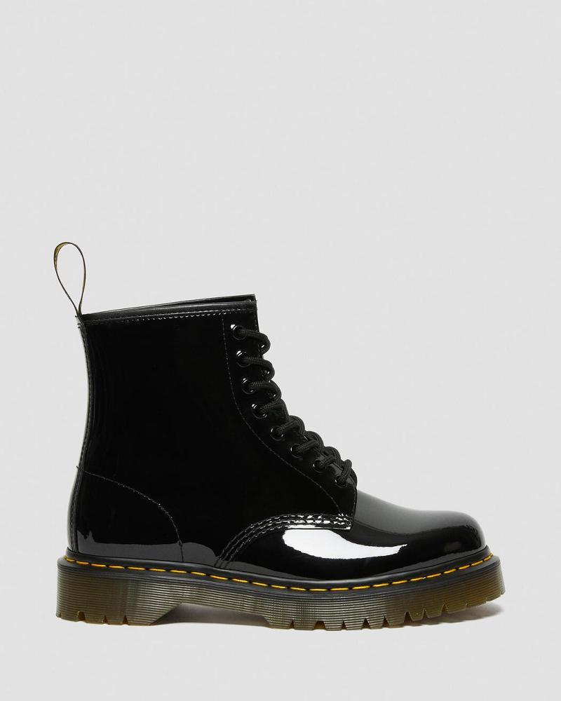 Dr Martens 1460 Bex Lak Læder Snørestøvler Dame Sort | DK 150LIS